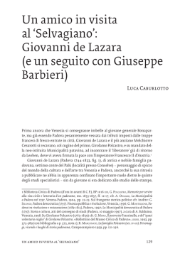 Un amico in visita al `Selvagiano`: Giovanni de Lazara