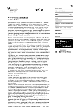 Vivere da anarchici