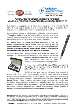aurora per “fondazione umberto veronesi”: una penna prestigiosa a