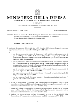 Nuove disposizioni - Ministero della Difesa