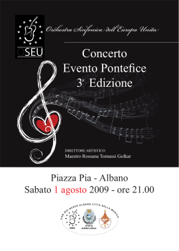 Concerto Evento Pontefice – III Edizione