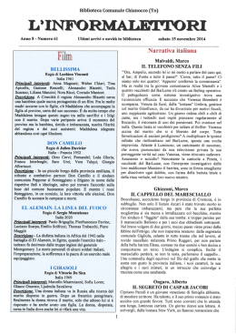 l`inforliale`jitori - Comune di Chianocco