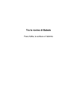 Kafka.Tra le rovine di Babele