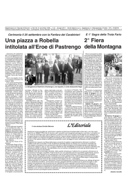 L`Editoriale Una piazza a Robella intitolata all`Eroe di Pastrengo 2
