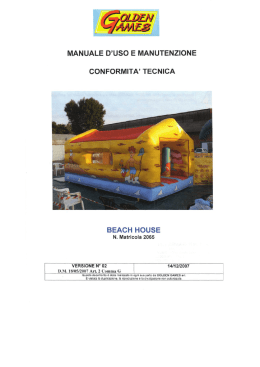 MANUALE D`USO E MANUTENZIONE