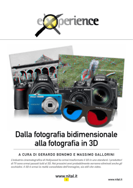 dalla fotografia bidimensionale alla fotografia in 3d