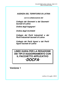 Linee Guida DOCFA - Ordine degli Ingegneri della Provincia di Latina