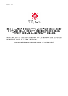 Impianti termici - Regolamento