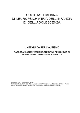 SOCIETA` ITALIANA DI NEUROPSICHIATRIA DELL`INFANZIA E
