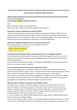 FAQ certificato medico (agg 9/2014)