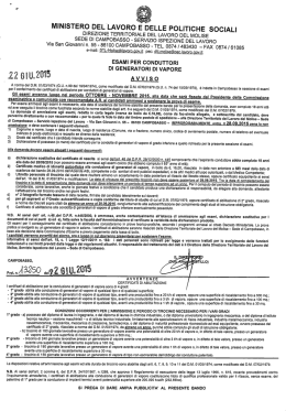 Bando di esami e domanda di ammissione