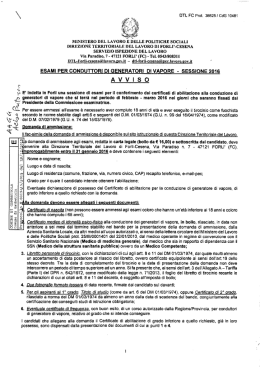 avviso sessione 2016 - Comune di Gambettola