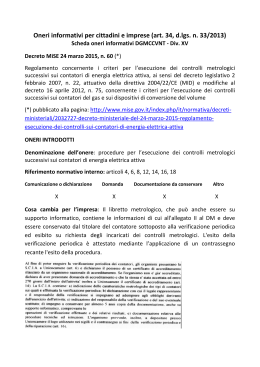 Oneri informativi per cittadini e imprese (art. 34, d.lgs. n. 33/2013)