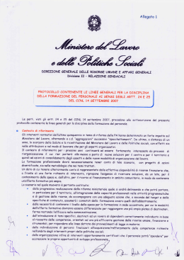 vai al documento - Ministero del Lavoro e delle Politiche Sociali
