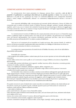 Istruzioni compilazione comunicazione di cessione fabbricato