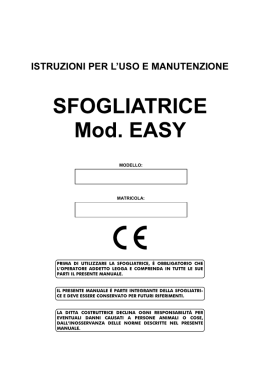 istruzioni per l&para;uso e manutenzione - mbm