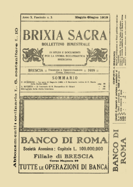 n. 3 - 1919 - Brixia Sacra