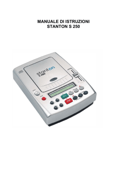 manuale di istruzioni stanton s 250