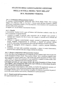 Statuto Associazione Genitori