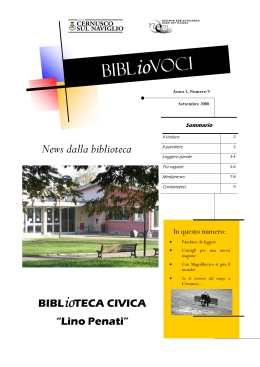 Bibliovoci - Settembre 2008 - Comune di Cernusco sul Naviglio