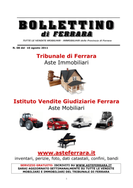 Tribunale di Ferrara Aste Immobiliari Istituto Vendite Giudiziarie