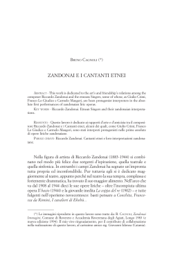 Zandonai e i Cantanti etnei - Accademia Roveretana degli Agiati