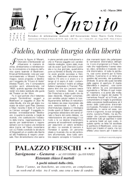 "L`Invito" marzo 2004 2060 Kb - Associazione Amici del Carlo Felice