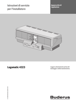 Istruzioni di servizio per l`installatore Logamatic 4323