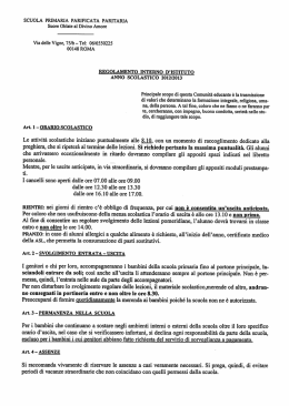 Visualizza il Regolamento - Scuola Oblate al Divino Amore