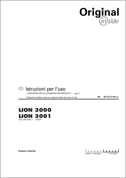 Istruzioni per l`uso LION 3000 LION 3001