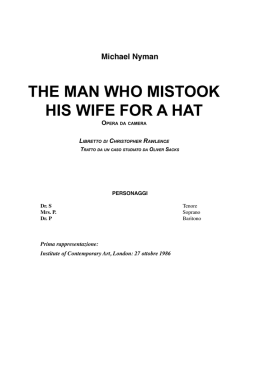 The Man Who Mistook His Wife for a Hat