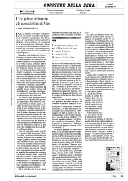 L`uso politico dei bambini e la nuova dottrina di Adro
