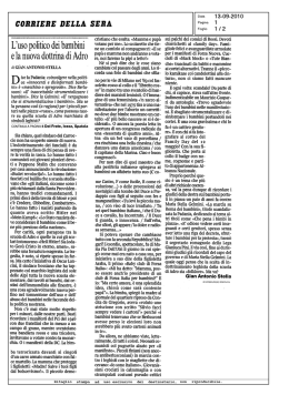 L`uso politico dei bambini e la nuova dottrina di Adro
