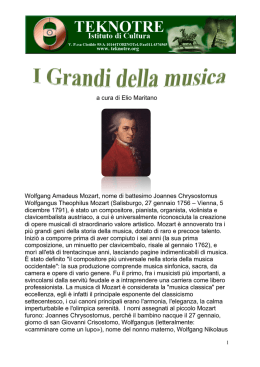 Wolfgang Amadeus MOZART - TEKNOTRE Istituto di Cultura