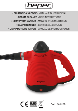 &bull; PULITORE A VAPORE - MANUALE DI ISTRUZIONI &bull; STEAM