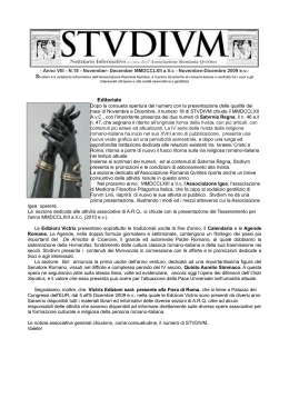 Editoriale - Associazione Romània Quirites