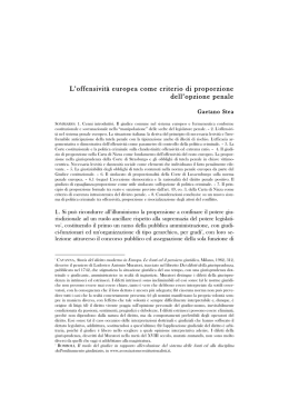 L`offensivit&agrave; europea come criterio di proporzione