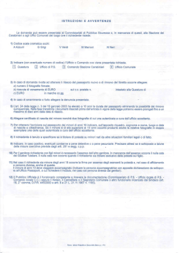 ISTRUZIONI E AVVERTENZE