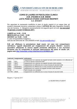 PDS cartacei PC RESPINTI - Università degli Studi di Bergamo