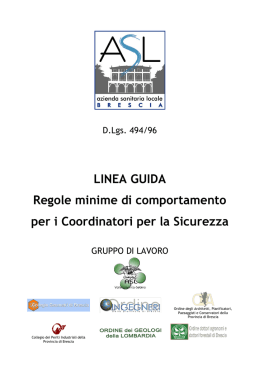 Linea Guida - Ordine degli Architetti, Pianificatori, Paesaggisti e