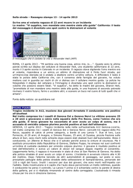 Leggi la rassegna del 13-14 aprile 2013