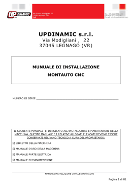 Manuale di installazione Montauto CMC 2011 rev00