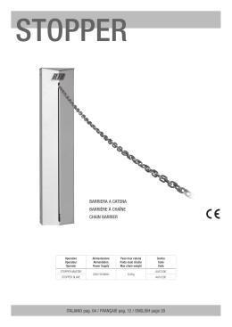 BARRIERA A CATENA BARRI&Egrave;RE &Agrave; CHA&Icirc;NE CHAIN BARRIER