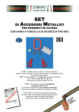 Set di accessori metallici per pendenti di catena BKG