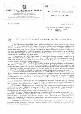 Patto educativo di corresponsabilità