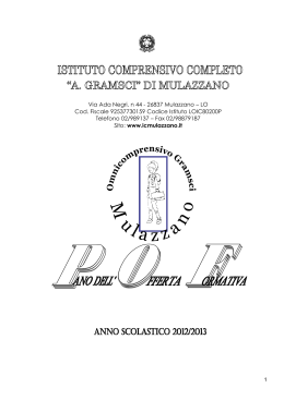 Piano offerta formativa 2012-2013 - Istituto Comprensivo di Mulazzano