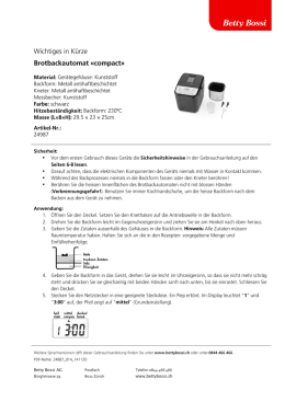 Page 1 Betty Bossi AG Postfach Telefon 0844 466 466 B&uuml;rglistrasse