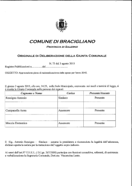 Approvazione piano di razionalizzazione della spesa per l`anno 2015