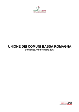 8 dicembre 2013 - Unione dei Comuni della Bassa Romagna