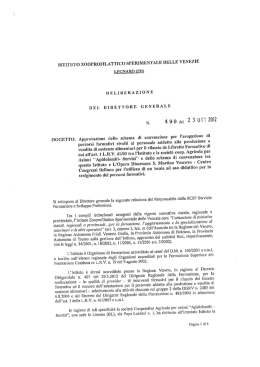 DDG 499 - Istituto Zooprofilattico Sperimentale delle Venezie